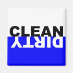 Dirty Clean Dishwasher Blue Magnet