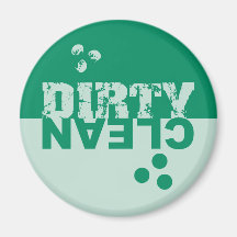Dirty/Clean Dishwasher Magnet Green
