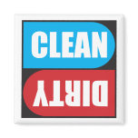 Dirty Clean Magnet for Dishwasher magnets