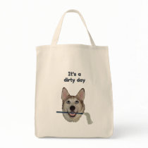 Dirty Day Dog Pee Humour Canvas Bag