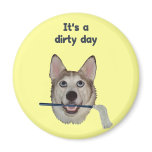 Dirty Day Dog Pee Humour magnets
