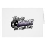 DIRTY DRUMnBASS all night long Greeting Card
