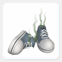 Dirty Sneakers Square Stickers