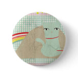 Dirty vintage gingham distressed chat rainbow cute buttons