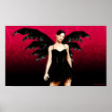 Dirty Wings Wicked Heart Gothic Art posters