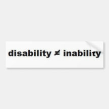Disability Math Bumper Sticker