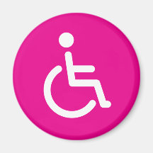 Disabled symbol refrigerator magnet