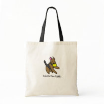 Disc Dog Airedale Terrier Tote Bags