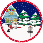 Disc Golf Santa Ornament photo sculptures