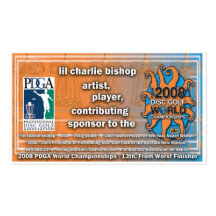 disc golfer Craig Prime's  WORLDS 2008 debut Business Card Templates