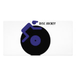 disc jockey icon photo cards