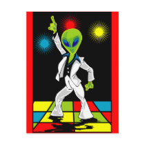 Disco Alien Postcard