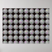 disco ball and stars poster