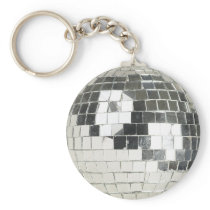 disco ball photo key chain