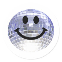 Disco Ball Smiley Sticker