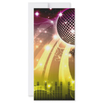 disco cityscape rack card design