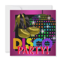 Disco Dance Party Invitations