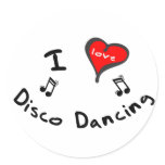 Disco Dancing Gifts - I Heart Disco Dancing stickers