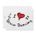 Disco Dancing I Heart-Love invitations