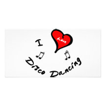 Disco Dancing Items - I Heart Disco Dancing Photo Card