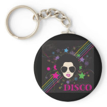 Disco ~ Disco Queen Funky 1980s 80s Music Key Chains