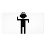 disco head phone type icon customized photo card