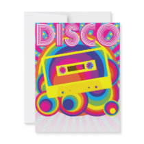 Disco Party Personalized Announcements
