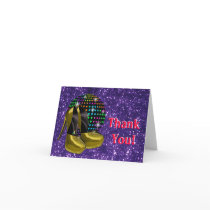 Disco Party Mirror Ball Thank You Cards