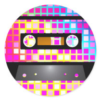 Disco Party Round Sticker