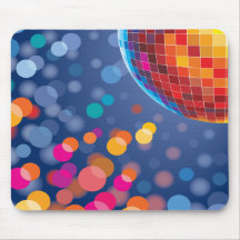 Disco Party Time Rainbow Lights Mousepads