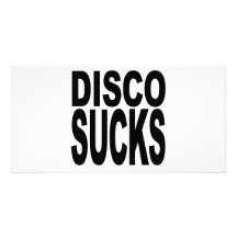 Disco Sucks Customized Photo Card