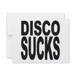 Disco Sucks invitations