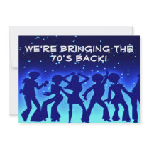 Disco Theme 70's Party Invitations