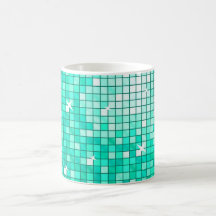 Disco Tiles Aqua mug