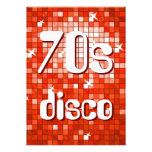 Disco Tiles Red 70s Disco invitation