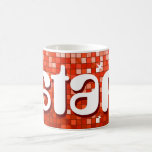 Disco Tiles Red 'star' mug