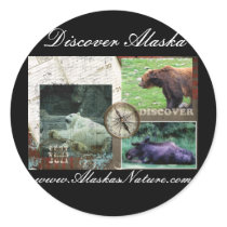Discover Alaska Round Sticker