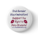 Discrimination & Bare Breasts Kiss Button