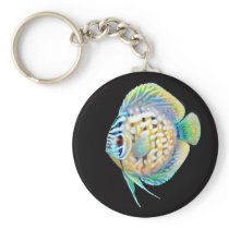 Discus Cichlid Aquarium Fish Keychain