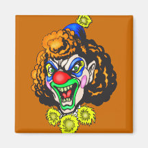 Disgusting Evil Clown Fridge Magnet