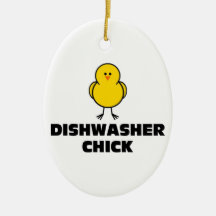 Dishwasher Chick Christmas Tree Ornament