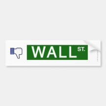 Dislike Wall St. Bumper Sticker