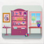 Display Cabinet in a Room Mouse Pads