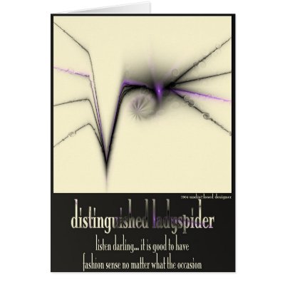 distinguished ladyspider card by darkchrystal