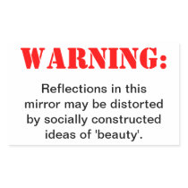 Distorted Beauty Rectangular Sticker