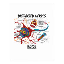 Distracted Nerves Inside (Synapse) Postcards