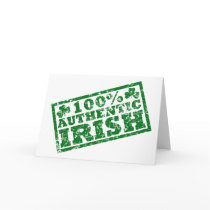 Distressed 100 Percent Authentic Irish Greeting Ca Greeting Card