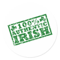 Distressed 100 Percent Authentic Irish Sticker