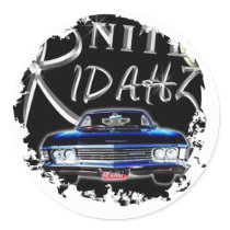 Distressed 2 Round Stickers
