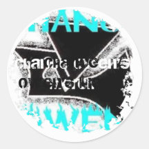 Distressed 2 Round Stickers